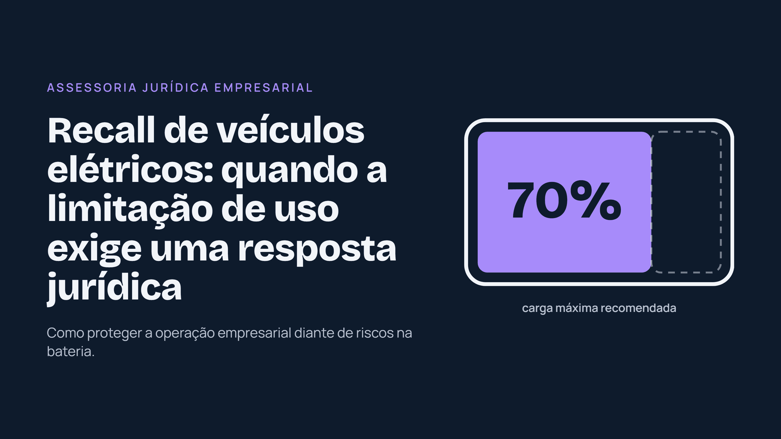 Recall de veículos elétricos: quando a limitação de uso exige uma resposta jurídica para proteger a operação empresarial  